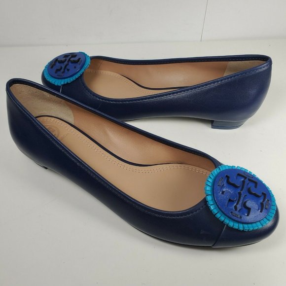 bright blue flat shoes